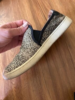 UGG Cas Exotic Calf Hair leather slip on sneaker. Size 9